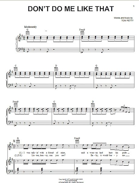 open zoom image for Don't Do Me Like That - Piano/Vocal/Guitar, New, Main