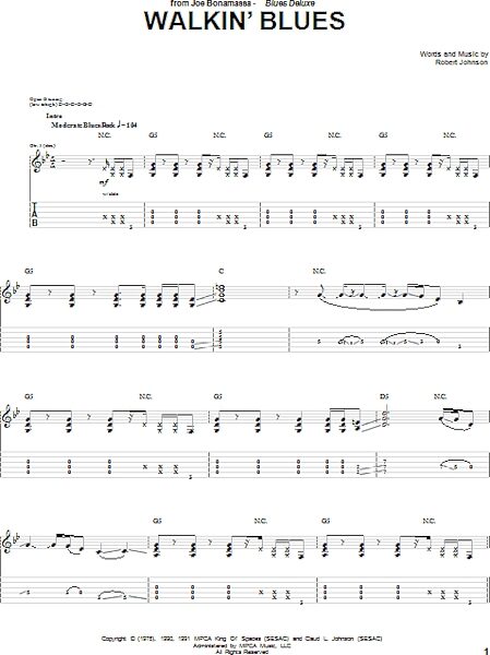 open zoom image for Walkin' Blues - Guitar TAB, New, Main