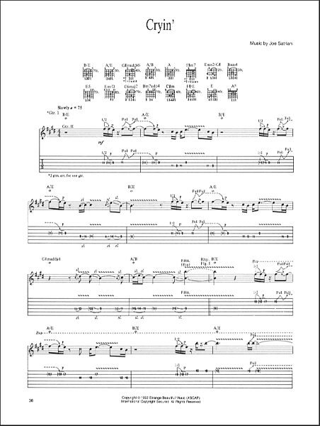 open zoom image for Cryin' - Guitar TAB, New, Main