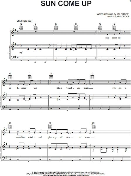 open zoom image for Sun Come Up - Piano/Vocal/Guitar, New, Main