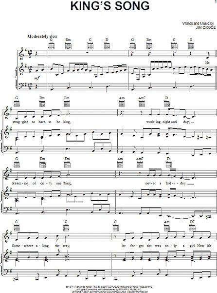 open zoom image for King's Song - Piano/Vocal/Guitar, New, Main