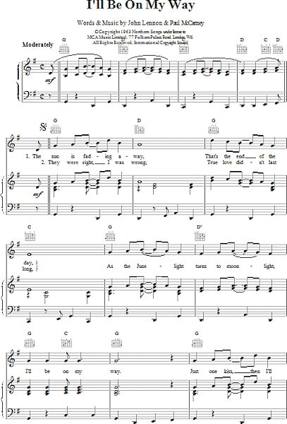 open zoom image for I'll Be On My Way - Piano/Vocal/Guitar, New, Main