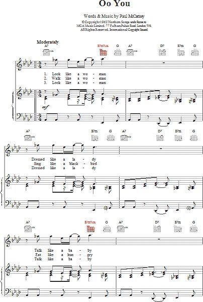 open zoom image for Oo You - Piano/Vocal/Guitar, New, Main