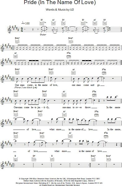 open zoom image for Pride (In The Name Of Love) - Fake Book, New, Main