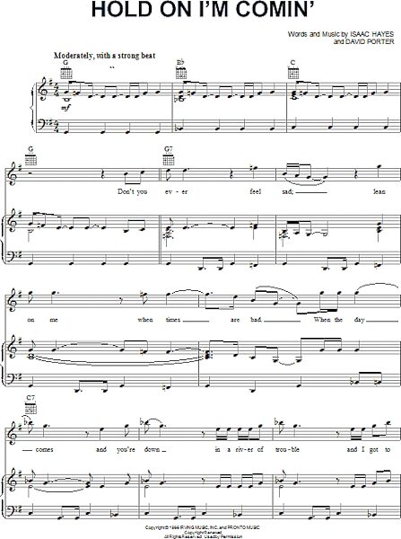open zoom image for Hold On I'm Comin' - Piano/Vocal/Guitar, New, Main