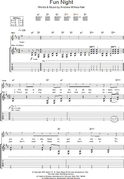 open zoom image for Fun Night - Guitar TAB, New, Main