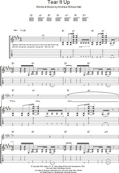 open zoom image for Tear It Up - Guitar TAB, New, Main