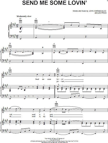 open zoom image for Send Me Some Lovin' - Piano/Vocal/Guitar, New, Main