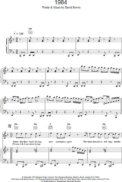 open zoom image for 1984 - Piano/Vocal/Guitar, New, Main