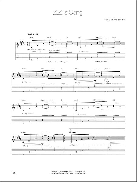 open zoom image for Z.Z.'s Song - Guitar TAB, New, Main