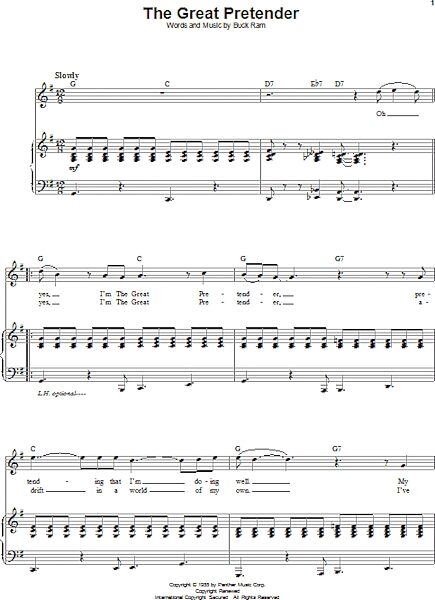 open zoom image for The Great Pretender - Piano Vocal, New, Main