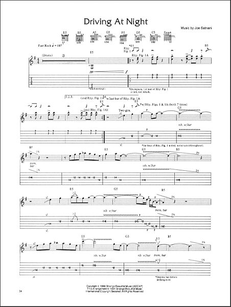 open zoom image for Driving At Night - Guitar TAB, New, Main