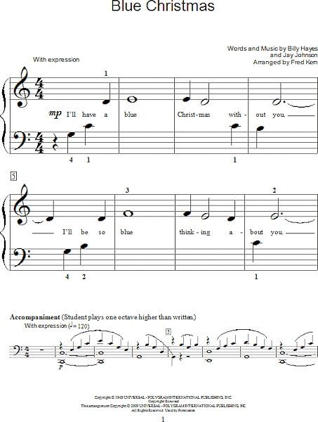 open zoom image for Blue Christmas - Elementary Piano, New, Main
