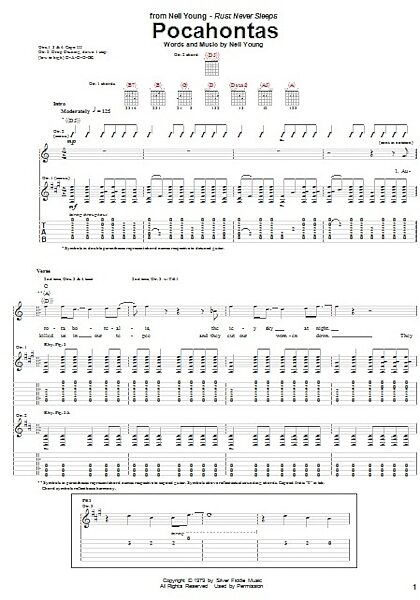 open zoom image for Pocahontas - Guitar TAB, New, Main
