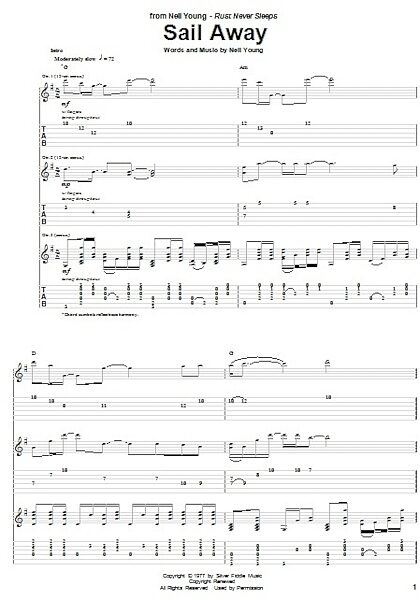 open zoom image for Sail Away - Guitar TAB, New, Main