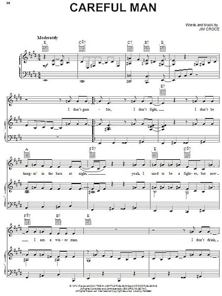 open zoom image for Careful Man - Piano/Vocal/Guitar, New, Main