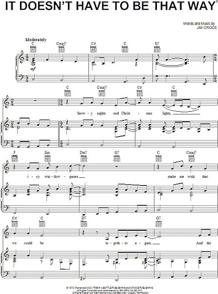 open zoom image for It Doesn't Have To Be That Way - Piano/Vocal/Guitar, New, Main