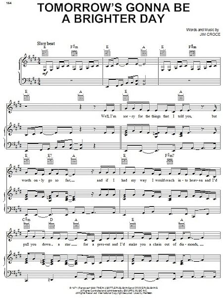 open zoom image for Tomorrow's Gonna Be A Brighter Day - Piano/Vocal/Guitar, New, Main