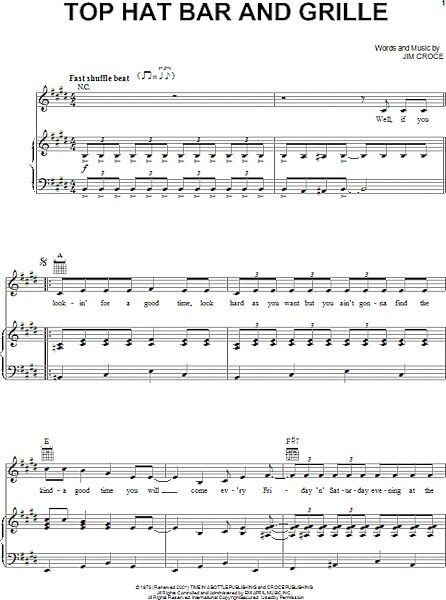 open zoom image for Top Hat Bar And Grille - Piano/Vocal/Guitar, New, Main