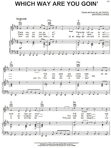 open zoom image for Which Way Are You Goin' - Piano/Vocal/Guitar, New, Main