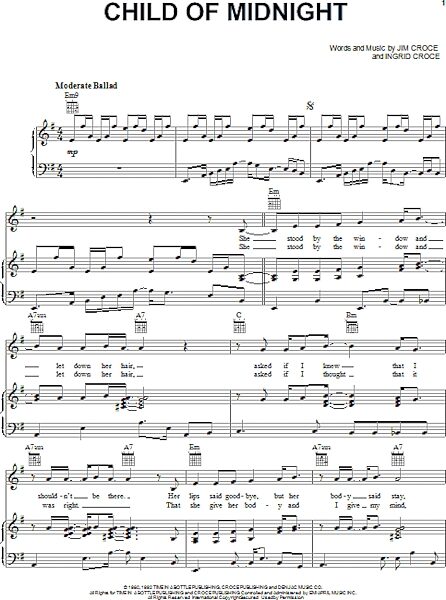 open zoom image for Child Of Midnight - Piano/Vocal/Guitar, New, Main