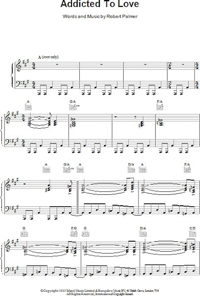 open zoom image for Addicted To Love - Piano/Vocal/Guitar, New, Main
