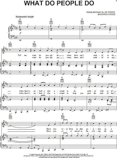 open zoom image for What Do People Do - Piano/Vocal/Guitar, New, Main