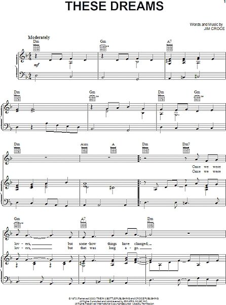 open zoom image for These Dreams - Piano/Vocal/Guitar, New, Main
