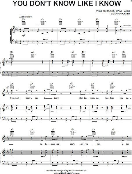 open zoom image for You Don't Know Like I Know - Piano/Vocal/Guitar, New, Main