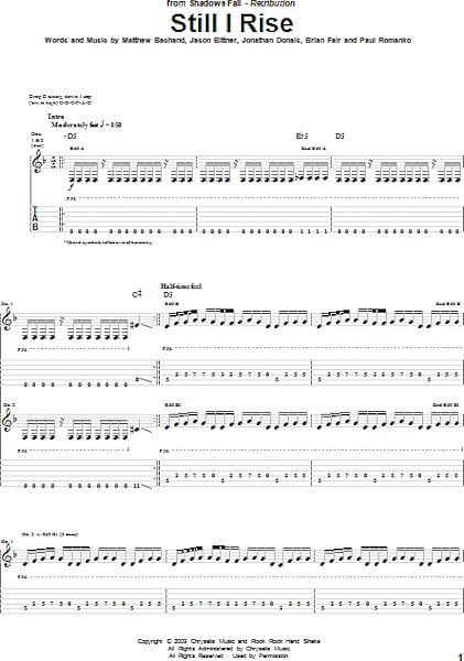 open zoom image for Still I Rise - Guitar TAB, New, Main