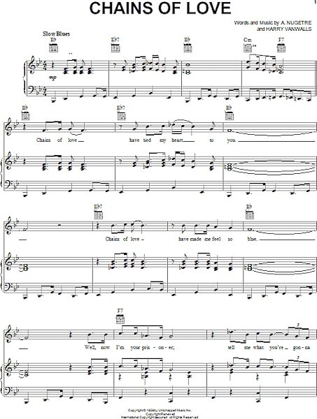 open zoom image for Chains Of Love - Piano/Vocal/Guitar, New, Main