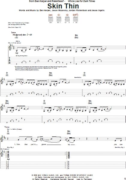 open zoom image for Skin Thin - Guitar TAB, New, Main