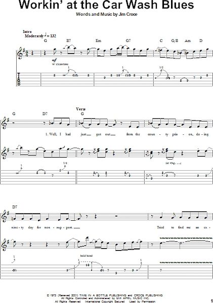 open zoom image for Workin' At The Car Wash Blues - Guitar Tab Play-Along, New, Main