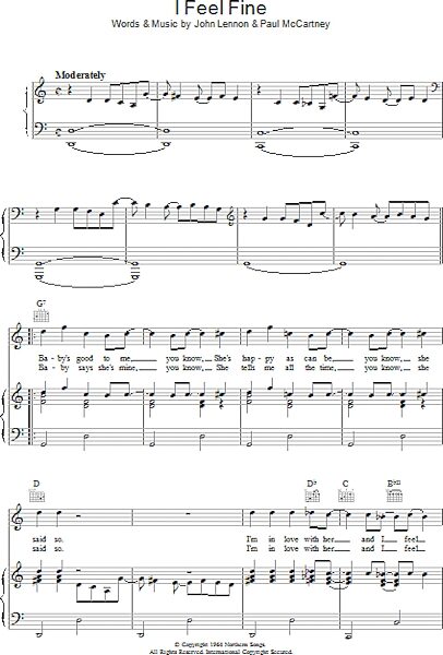 open zoom image for I Feel Fine - Piano/Vocal/Guitar, New, Main