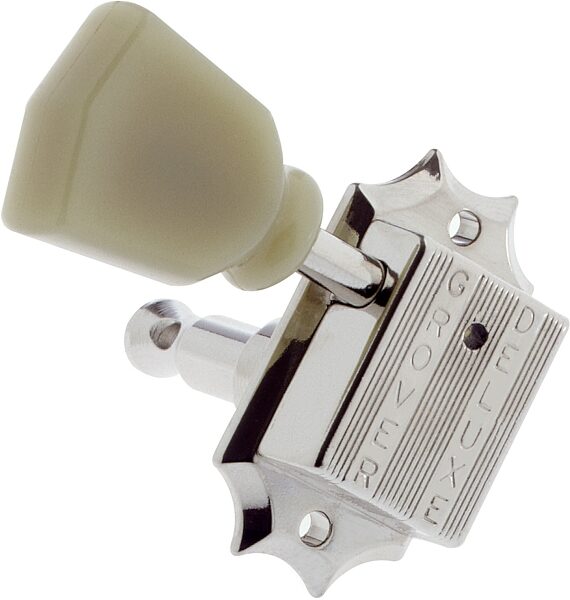 open zoom image for Grover 135 Series Vintage Tuning Machines, Nickel, 135N, 3+3, Action Position Front