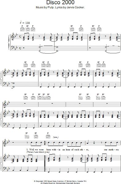 open zoom image for Disco 2000 - Piano/Vocal/Guitar, New, Main