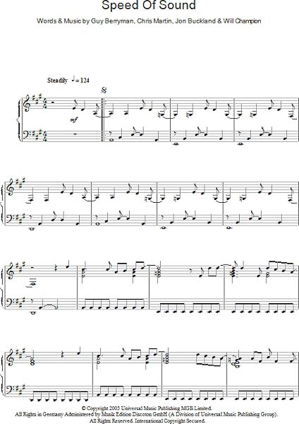 open zoom image for Speed Of Sound - Piano Solo, New, Main