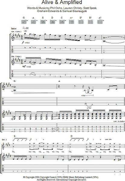 open zoom image for Alive And Amplified - Guitar TAB, New, Main