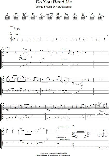 open zoom image for Do You Read Me - Guitar TAB, New, Main