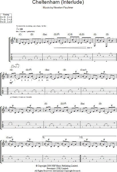 open zoom image for Cheltenham (Interlude) - Guitar TAB, New, Main