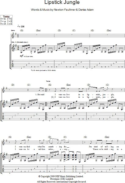 open zoom image for Lipstick Jungle - Guitar TAB, New, Main
