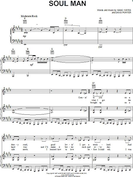 open zoom image for Soul Man - Piano/Vocal/Guitar, New, Main