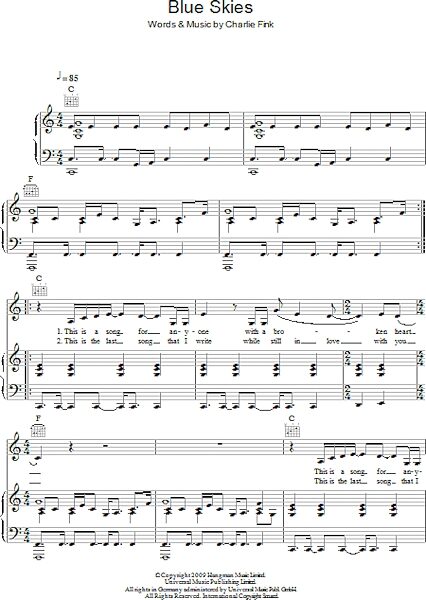 open zoom image for Blue Skies - Piano/Vocal/Guitar, New, Main