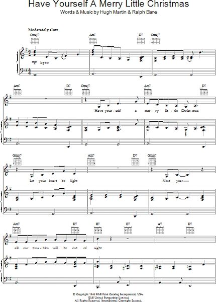 open zoom image for Have Yourself A Merry Little Christmas - Piano/Vocal/Guitar, New, Main