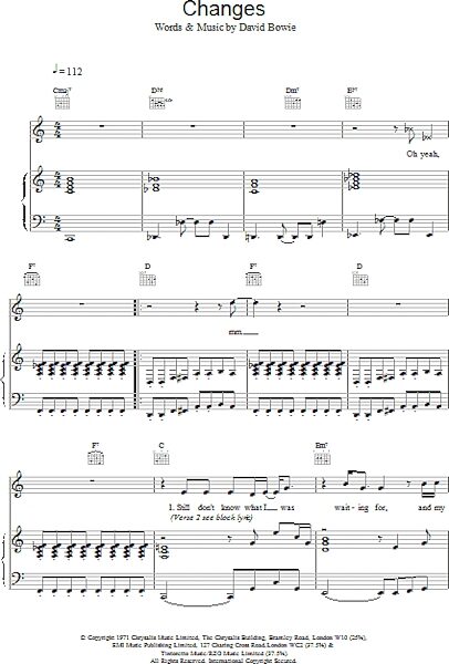 open zoom image for Changes - Piano/Vocal/Guitar, New, Main