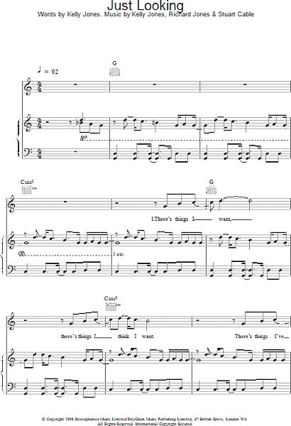 open zoom image for Just Looking - Piano/Vocal/Guitar, New, Main