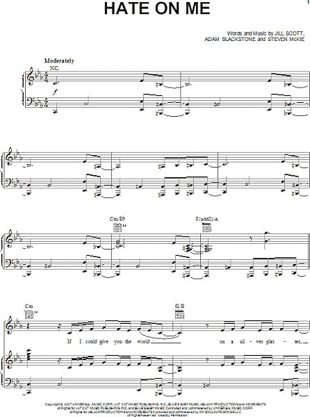 open zoom image for Hate On Me - Piano/Vocal/Guitar, New, Main