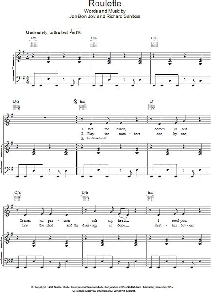 open zoom image for Roulette - Piano/Vocal/Guitar, New, Main