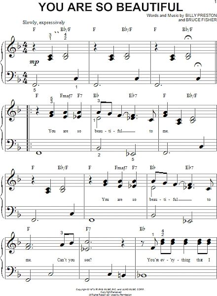 open zoom image for You Are So Beautiful - Big Note Piano, New, Main