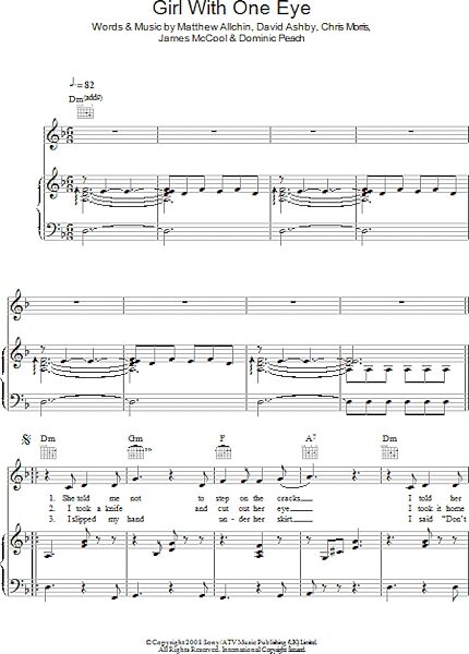 open zoom image for Girl With One Eye - Piano/Vocal/Guitar, New, Main